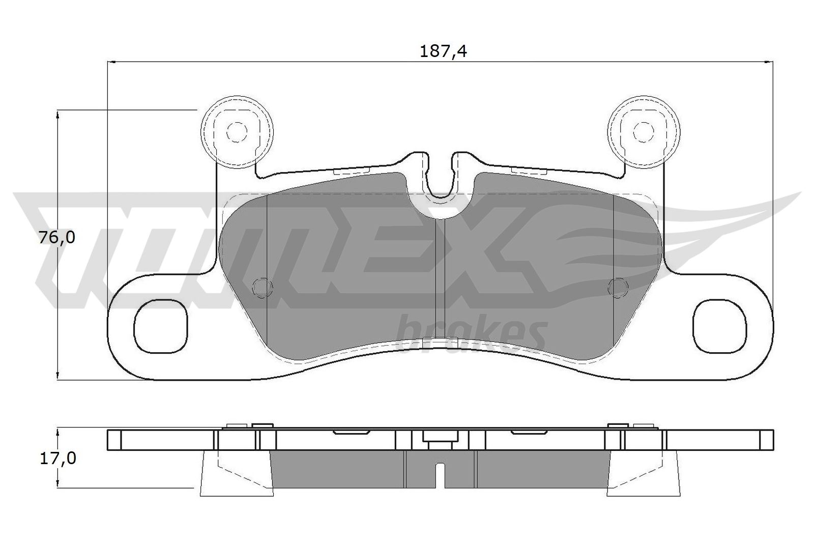 Sada brzdových platničiek kotúčovej brzdy TOMEX Brakes
